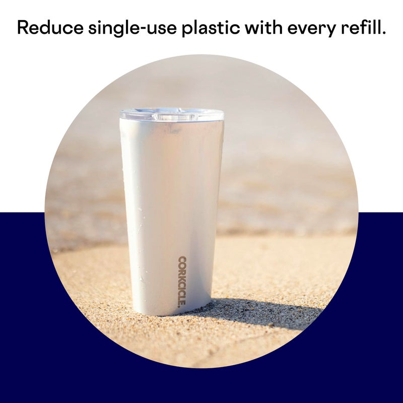 Corkcicle Classic Triple Insulated Coffee Mug with Lid  Gloss Midnight Navy  24 oz - Stainless Steel Travel Tumbler Keeps Beverages Cold 9+hrs  Hot 3hrs - Cupholder Friendly Travel Coffee Tumbler - Image 5