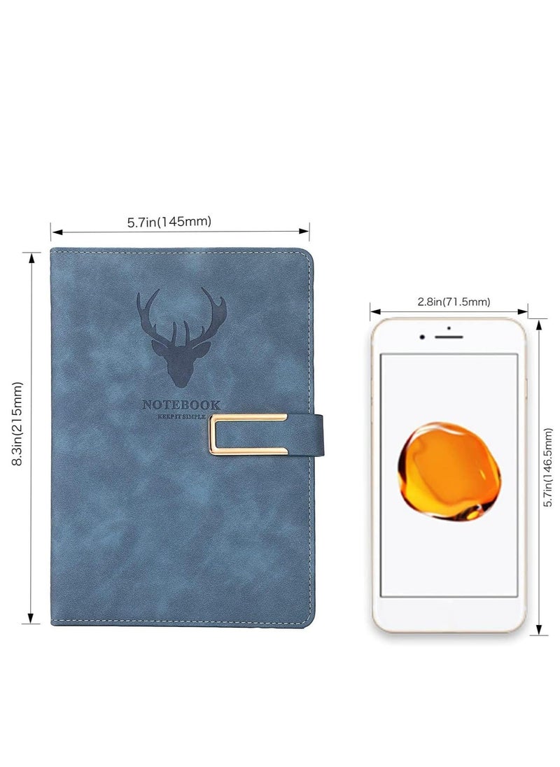 Generic - A5 Notebook Journal, Hardcover Executive Notebooks with Premium Thick Paper, PU Leather Notepad for Business Office Daily Work Student (8.4 * 6Inch Blue) - Image 1