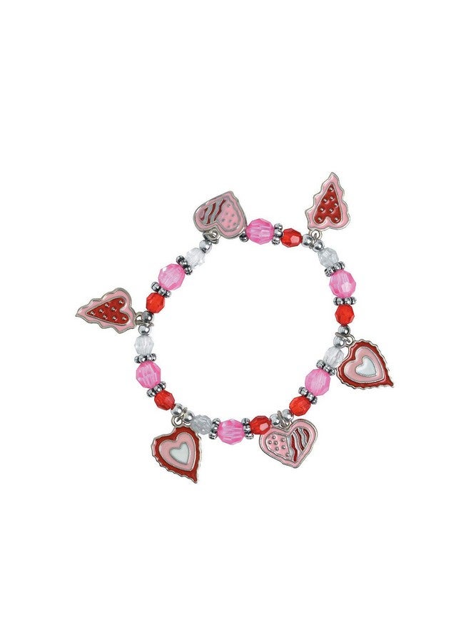 Fun Express Valentine Heart Charm Bracelet Craft Kit - Crafts for Kids and Fun Home Activities - Image 1