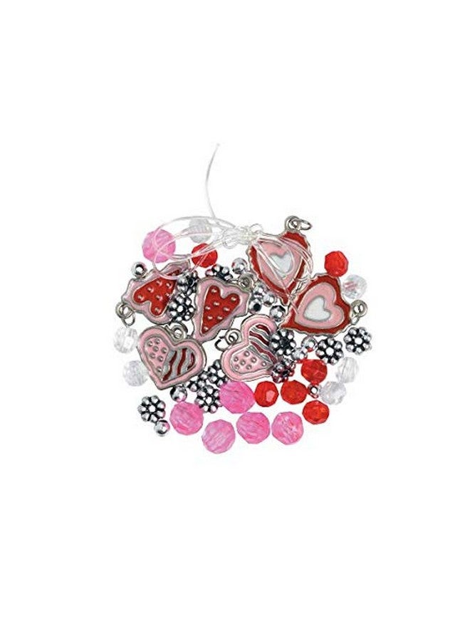 Fun Express Valentine Heart Charm Bracelet Craft Kit - Crafts for Kids and Fun Home Activities - Image 2