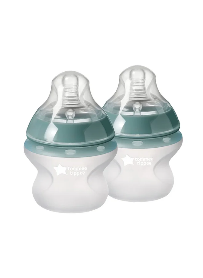 tommee tippee Pack Of 2 Closer To Nature Silicone Baby Bottle - 5Oz, 150 Ml