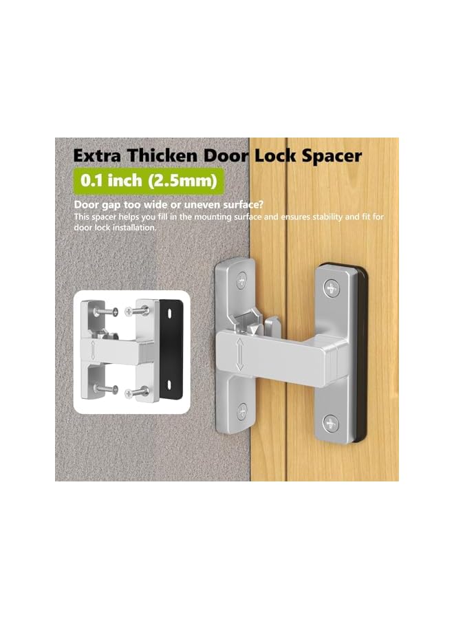 promass Barn Door Lock, 90/180 Degree Zinc Hardware Sliding Door Lock, Heavy Duty Flip Safety Door Latch for Screen, Cabinets, Bathrooms, Gardens, Barns, Pet Doors, Window Cabinets - Image 3