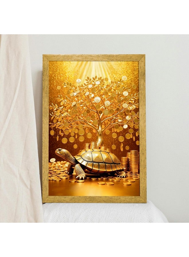 ArtX لوحة شجرة المال من ArtX للفاستو، إطار شجرة المال الذهبية للجدار، 12.0 × 18.0 بوصة، متعددة الألوان، مجموعة من 1 - Image 5