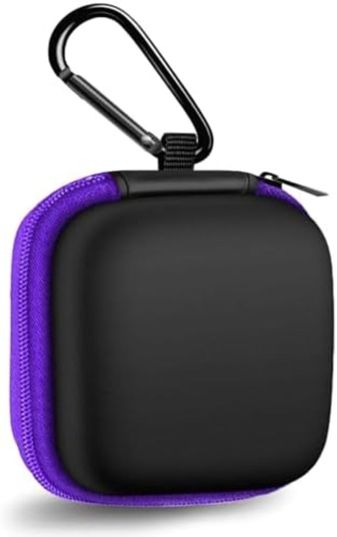 MOLOVA for Earbuds Carrying Case, Small Oval Storage Cases, Tech Pouch, Portable Storage Earbud Pouch Bag for Earbuds, in-Ear Headphones, Earphones, Headsets, Hearing Aids, USB Charging Cable, Purple1 - Image 1
