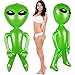 Mototo 2 Pieces Giant Inflatable Alien 63 Inch Jumbo Green Blow Up Inflatable Alien Prop Indoor Outdoor for Game Prize Birthday Space Theme Party Favor Halloween Easter Christmas Yard Decoration - Image 4