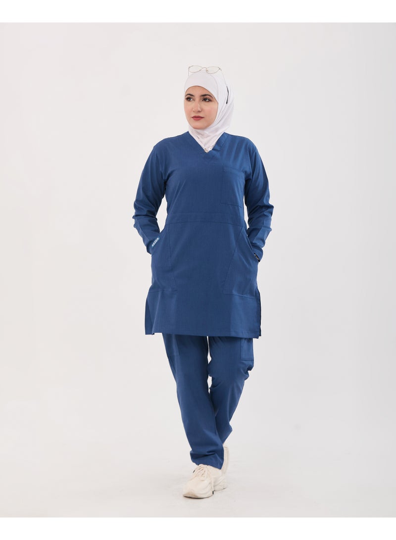 sezer Medical tunic made from cotton Lycra—comfortable, stylish, and ideal for healthcare professionals. - Image 2