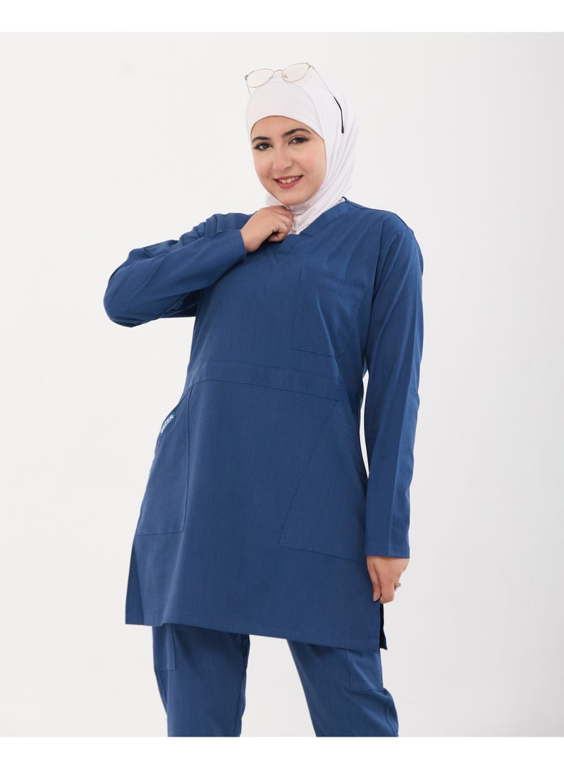 sezer Medical tunic made from cotton Lycra—comfortable, stylish, and ideal for healthcare professionals. - Image 5
