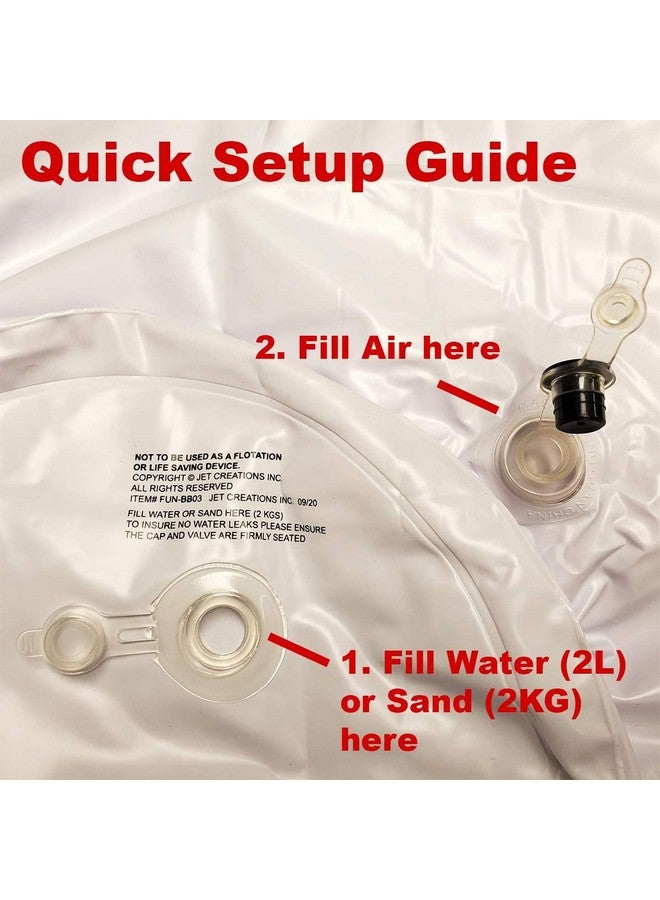 جيت كرييشنز حقيبة ملاكمة مهرج من جيت كرييشنز للأطفال قابلة للنفخ مع صوت صرير وقاعدة مرجحة (يمكنك ملء الماء أو الرمل)، قطعة واحدة، متعددة الاستخدامات، ارتفاع 42 بوصة، FUN-BB03 - Image 3