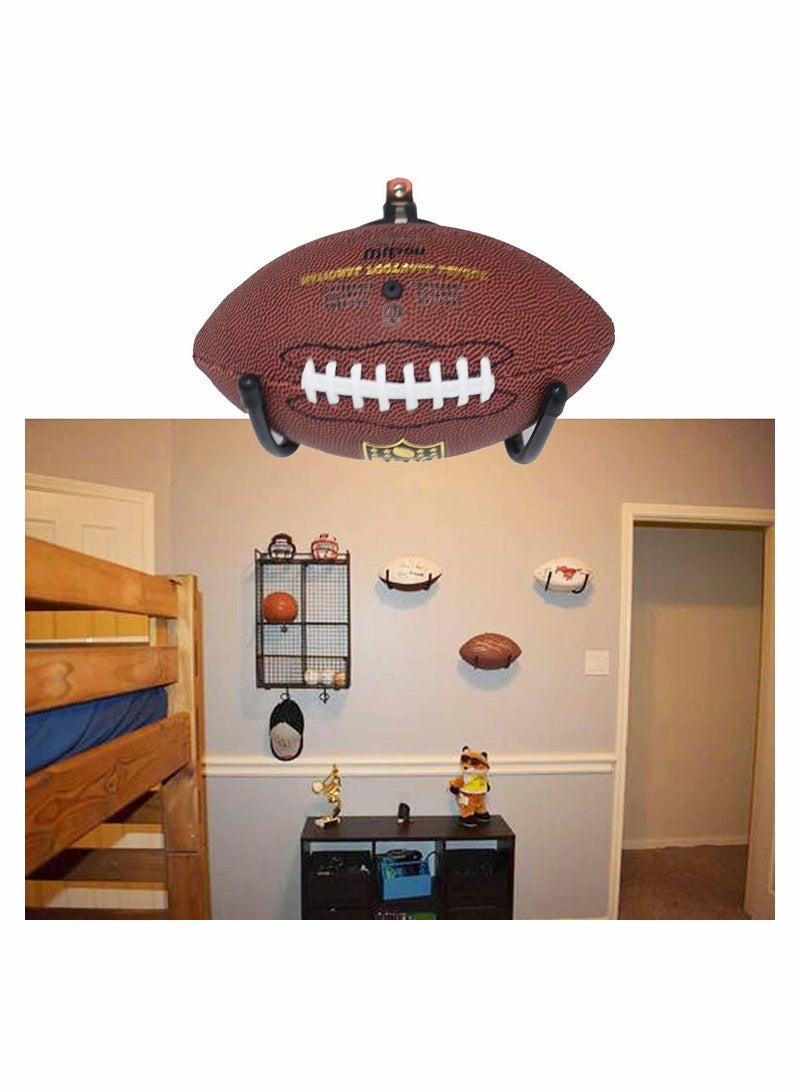 Y&D 2Pack Football Wall Mount Basketball Rack Universal Display Storage Holder - Image 2