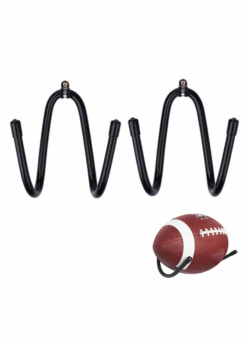 Y&D 2Pack Football Wall Mount Basketball Rack Universal Display Storage Holder - Image 1