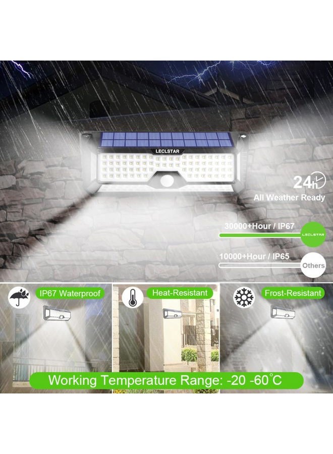 LECLSTAR Solar Lights Outdoor Motion Sensor - New Upgrade 268 LEDs Solar Security Light IP65 Waterproof Led Outdoor Lights Super Bright Solar Wireless Wall Lights with 3 Optional Modes and 4Wide Angle (1 PACK) - Image 5