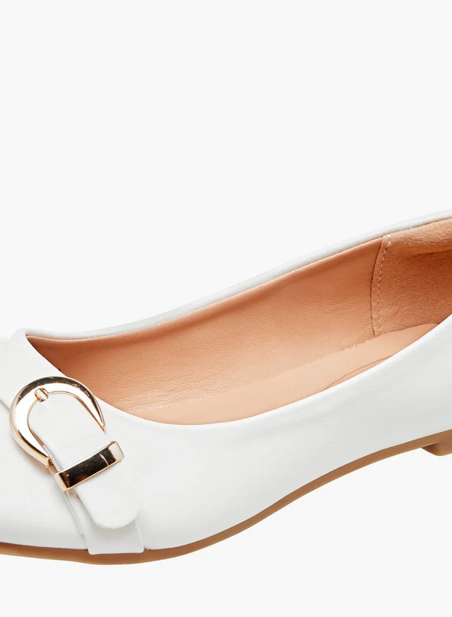 Little Missy Buckle Accent Ballerina Shoes