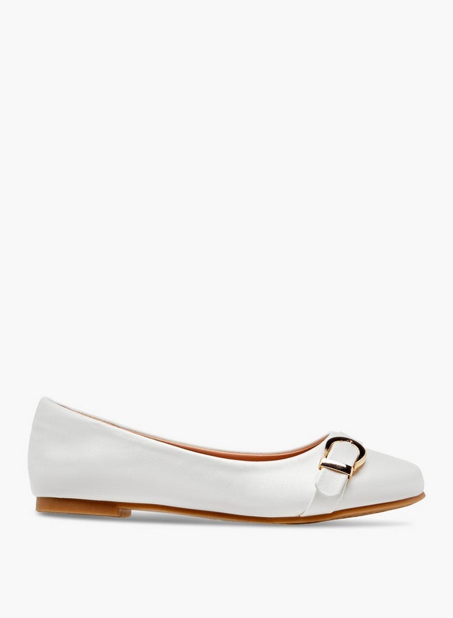 Little Missy Buckle Accent Ballerina Shoes - Image 1