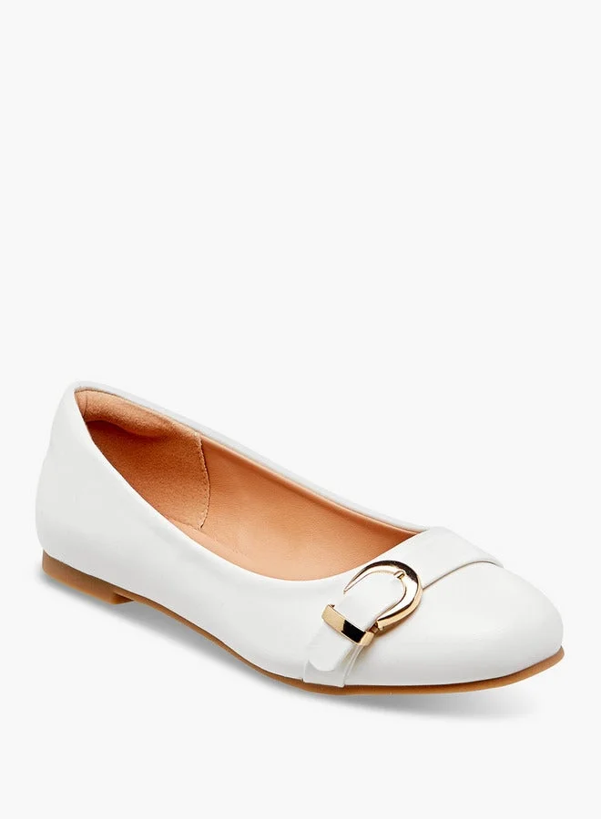 Little Missy Buckle Accent Ballerina Shoes