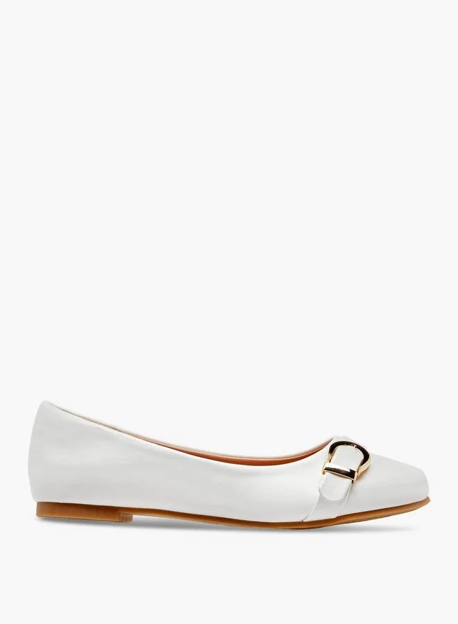 Little Missy Buckle Accent Ballerina Shoes