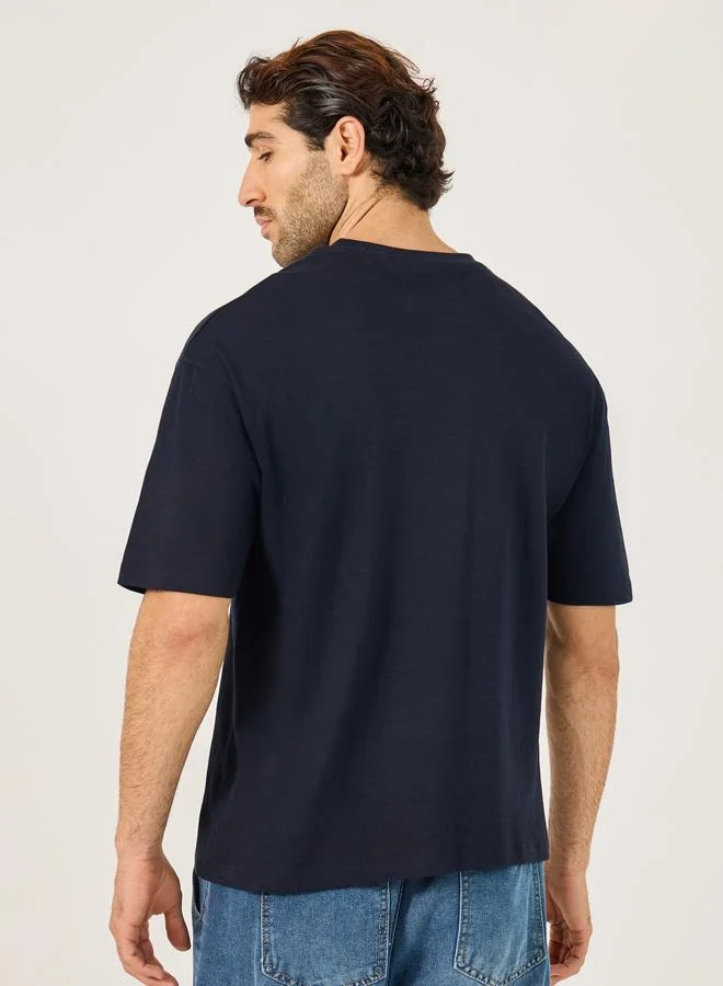 Styli Oversized Embroidered Badge Detail T-Shirt
