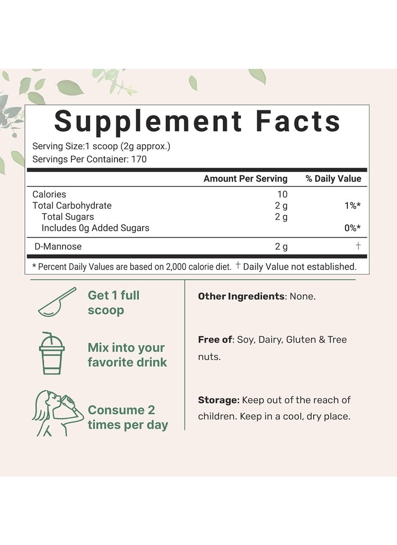 Micro Ingredients - Micro Ingredients, D-Mannose Powder, 12 oz (340 g) - Image 1