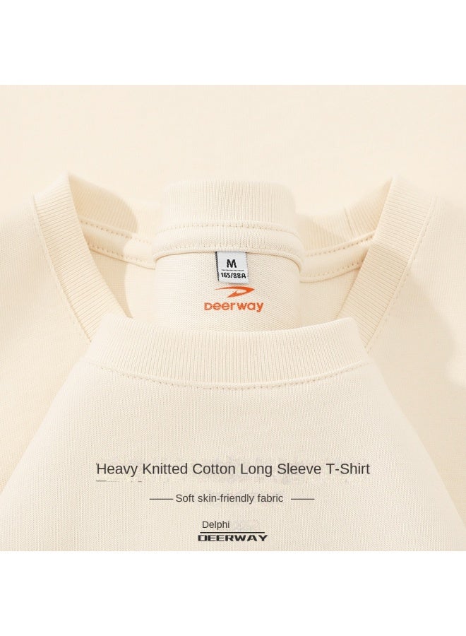 Women's Clothing】pure Cotton Long Sleeve T-shirt For Women, Breathable Knitted Round Neck Casual Sports Tee, Base Layer Top - Image 3
