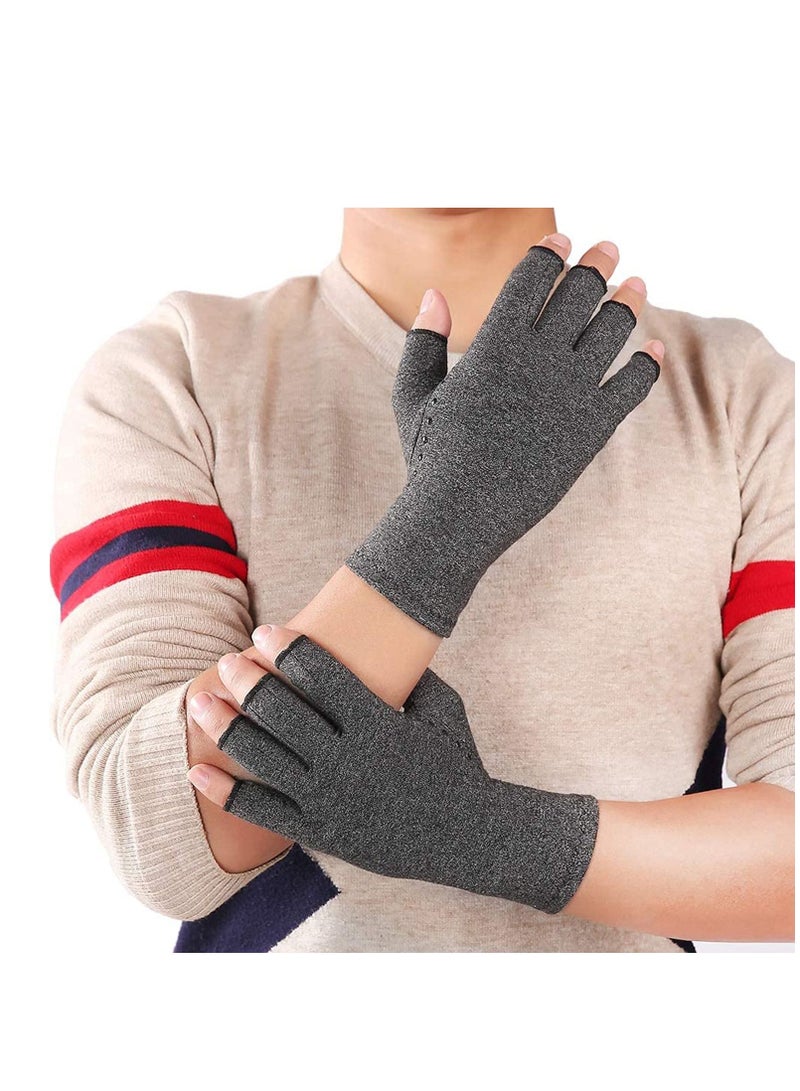 SYOSI Care Gloves, Compression Therapy Glove Wrist Support Brace Anti-Arthritis Rheumatold Health Hand Pain Relief Sleeve Gloves Grey - Image 5