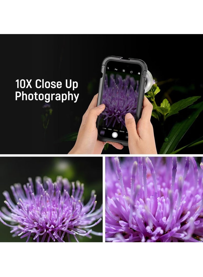 SYOSI 10x Macro Lens, Sturdy And Durable Smart Phone Camera Lens, Anti Reflective Multi Coated Wide Angle Mobile Camera Lens Attachment For Photography, (1pc, 10x Macro Lens)  - Image 3