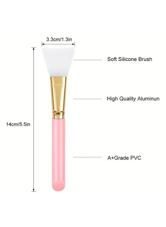 12 قطعة من فرش قناع الوجه السيليكوني الناعم بمقابض ملونة لأقنعة الطين النومية ومرطبات الجسم - Image 5