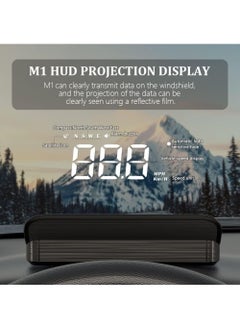 Rock Pow Windshield Projection Heads Up Display, Digital GPS Speedometer with Navigator/Speed/RPM/Voltage/Temperature Warning Alarm Displayer. Suitable for All Vehicles  - Image 2