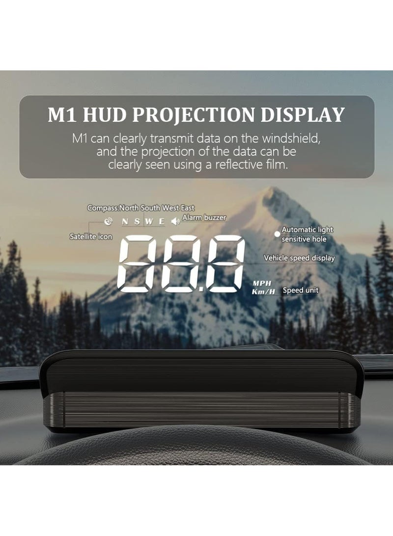 Rock Pow Windshield Projection Heads Up Display, Digital GPS Speedometer with Navigator/Speed/RPM/Voltage/Temperature Warning Alarm Displayer. Suitable for All Vehicles  - Image 2