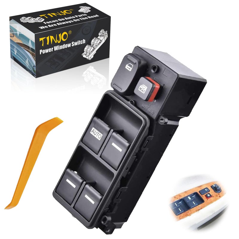 TINJO Front Drive Side Power Window Master Control Switch for 2003-2007 Honda Accord DX LX SE Sedan 4-Door 2.4L 3.0L Replaces OE# 35750-SDA-HO7 Power Window Switch Button - Image 1
