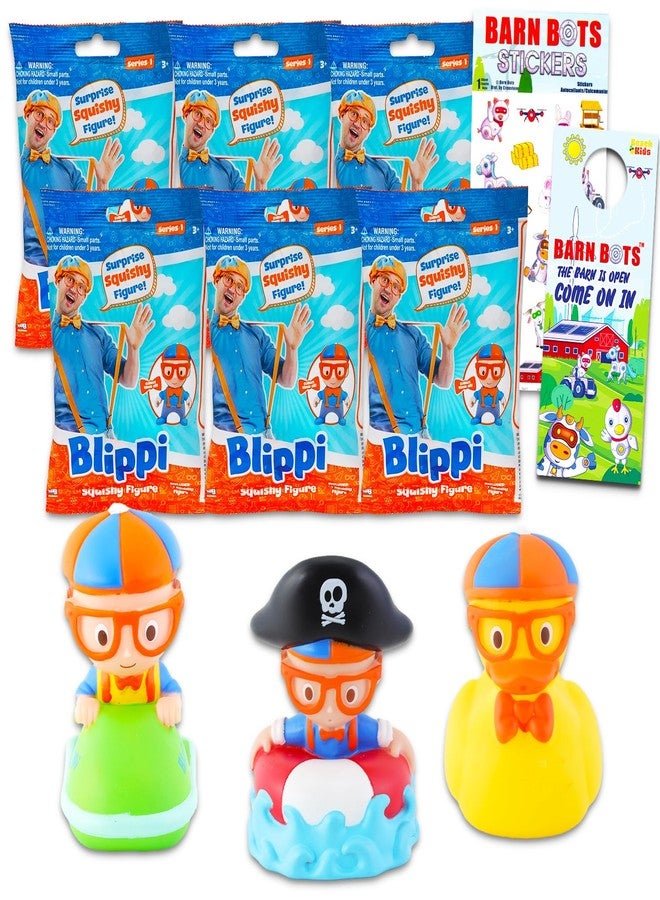 Blippi مجموعة ألعاب استحمام بليبي - حقيبة مفاجآت تحتوي على 6 قطع مع شخصيات رشاشات استحمام بالإضافة إلى ملصقات | هدايا حفلات ألعاب غامضة للأطفال - Image 1