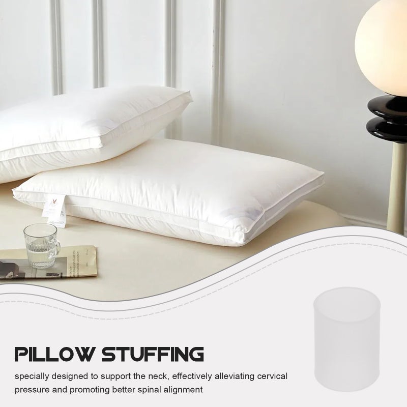 2pcs 500G Clear TPE Tube Pillow Stuffing Inserts for Neck Support Flexible and Transparent Pillow Fillings - Image 3