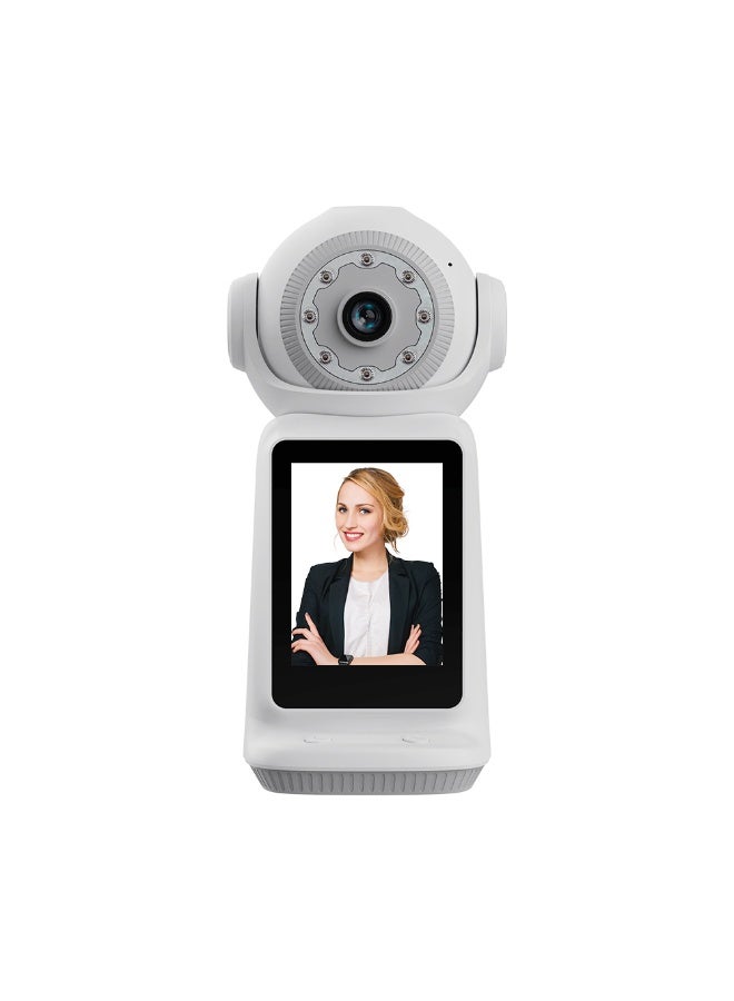 Equipped with a 3-megapixel HD Wifi video call camera with automatic rotation tracking, two-way intercom function, supports TF card/cloud storage, suitable for home/store/pet - Image 1