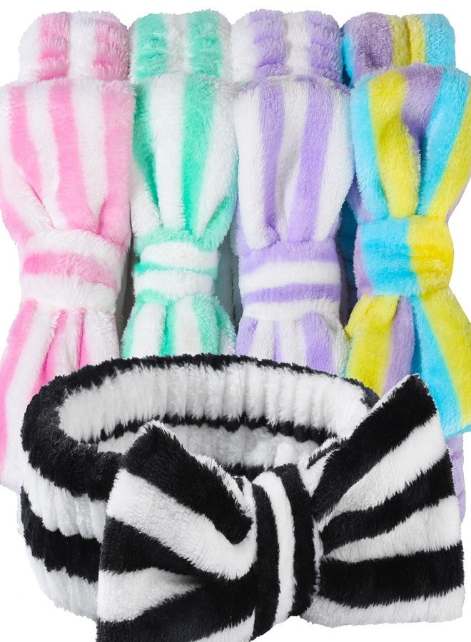 تينيتور طوق رأس للمكياج من تينيتور، طوق رأس سبا للبنات، أطواق رأس مزينة بفيونكة، أطواق رأس ناعمة لغسل الوجه، العناية بالبشرة - Image 1