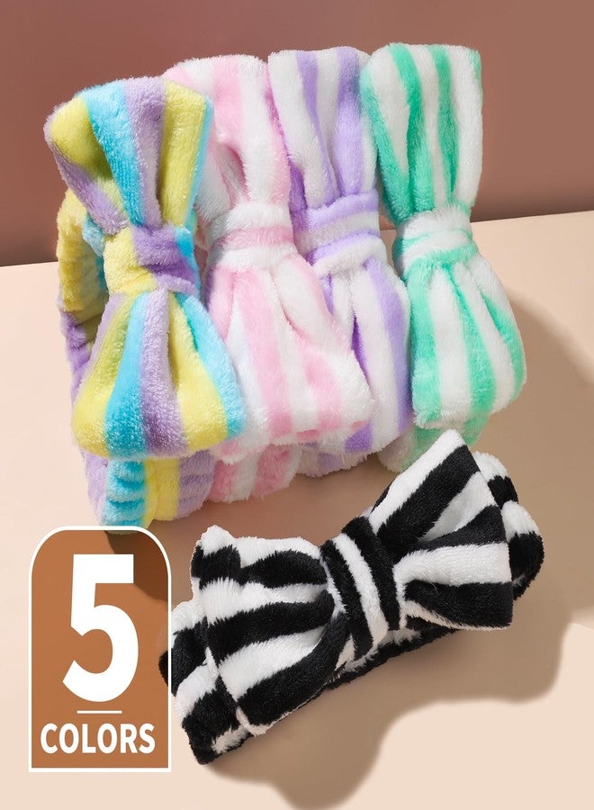 تينيتور طوق رأس للمكياج من تينيتور، طوق رأس سبا للبنات، أطواق رأس مزينة بفيونكة، أطواق رأس ناعمة لغسل الوجه، العناية بالبشرة - Image 2