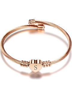 18K Gold Plated Bracelets,Rose Gold Heart Initial Letter Bracelets,A-Z Initial Charm Bracelet , Dainty Bracelet Jewelry Gift For Girl Women Couples Friends Wife - pzsku/Z1DC4D4FBE1CBB519CBEAZ/45/_/1738568913/819d35e5-a0c2-4572-ab90-f56f37940910