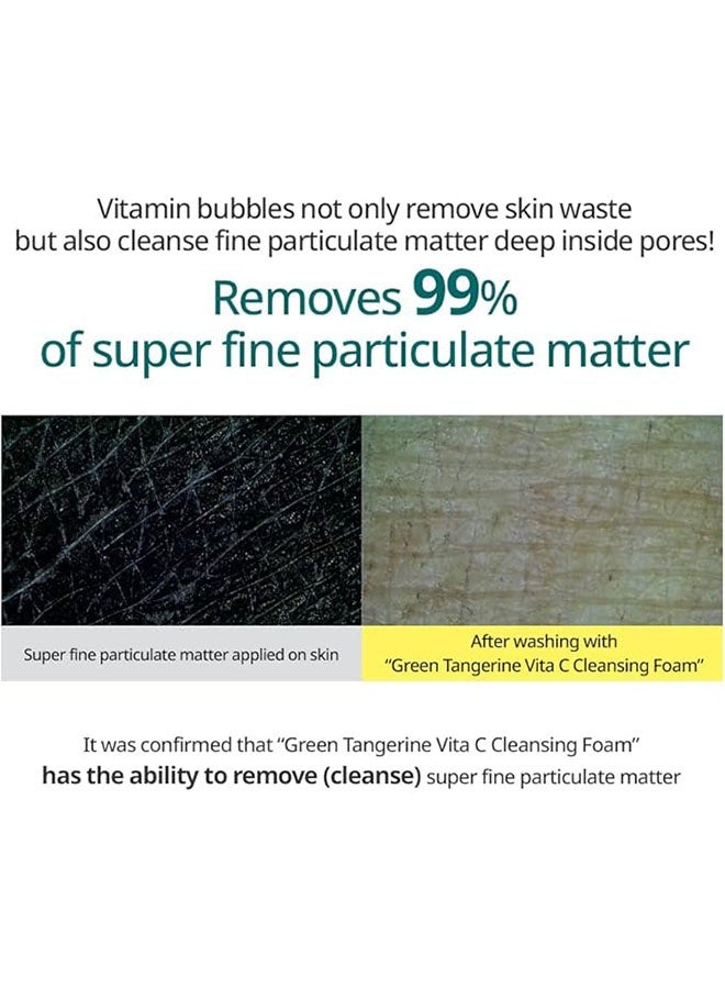 GOODAL Green Tangerine Vita C Cleansing Foam, Deeply Cleanse and Brighter Skin, Gentle, Hypoallergenic Foam Cleanser, Suitable for All Skin Types - Image 5