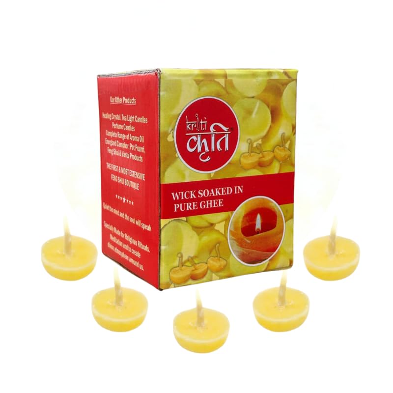 KRITI Creations Pure DESI GHEE Wicks (100 Pcs in a Box) - Image 3