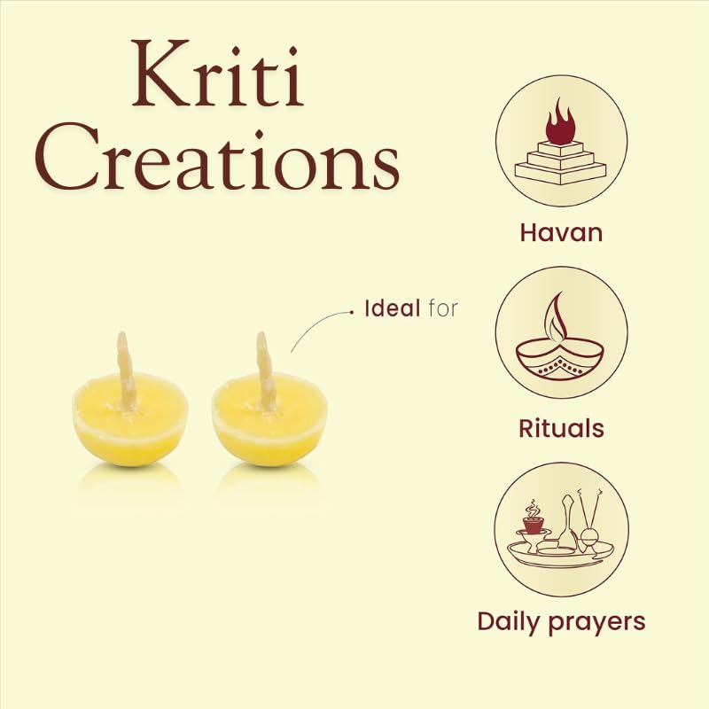 KRITI Creations Pure DESI GHEE Wicks (100 Pcs in a Box) - Image 5