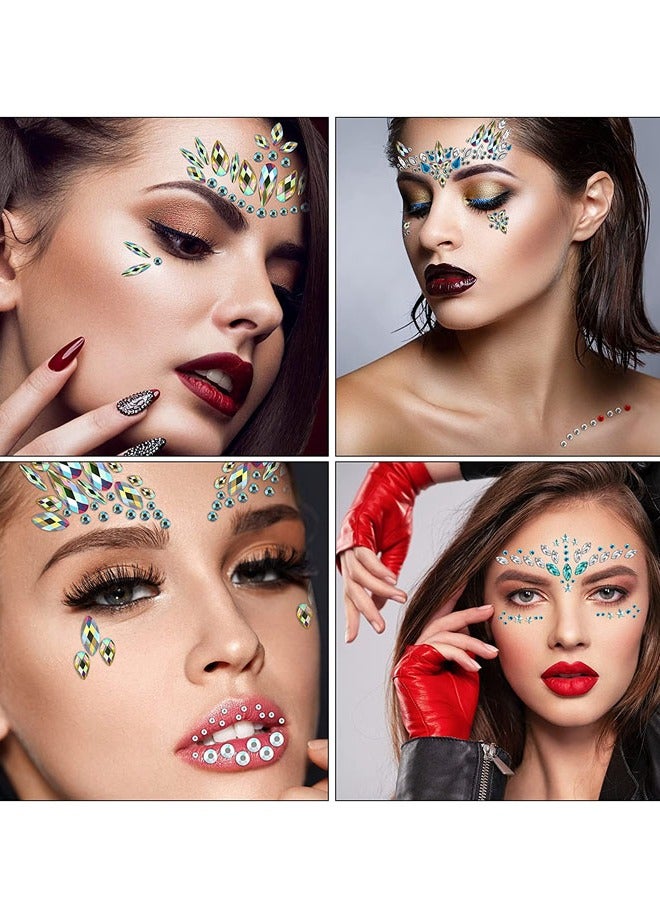 Self-adhesive crystal face tattoo stickers for face decoration for parties and events - Image 5