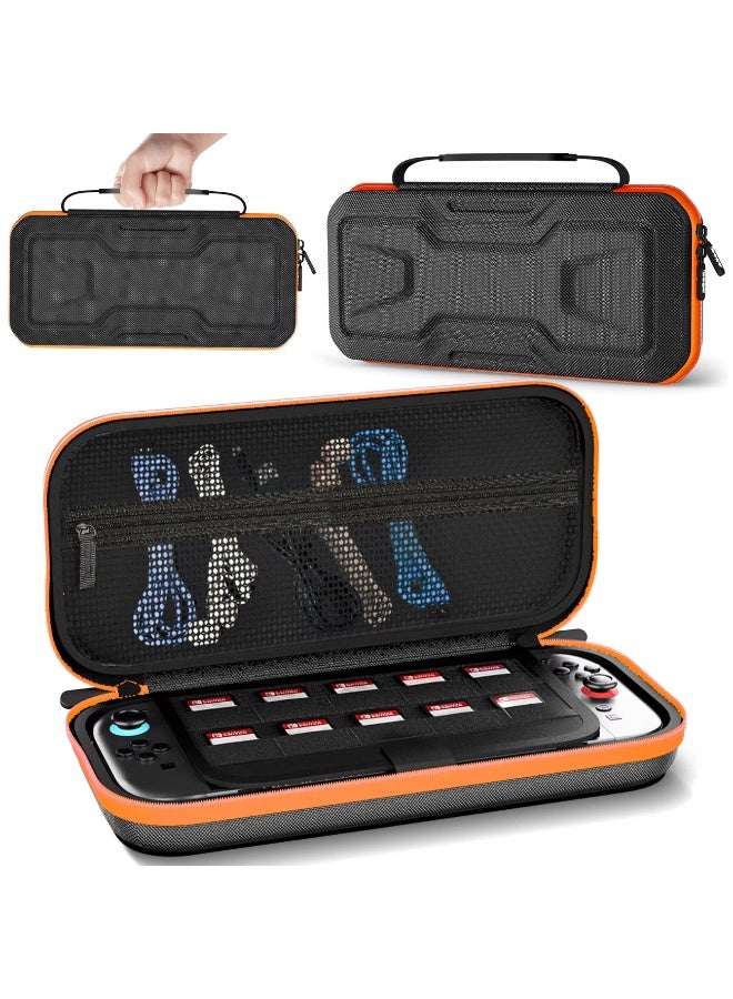 Carrying Case for Switch 2 2025, Protective Hard Shell Portable Travel Carry Handbag Full Case Accessories Compatible with Switch 2, Card Slots, Fix Strap& Large Capacity Design - Image 1