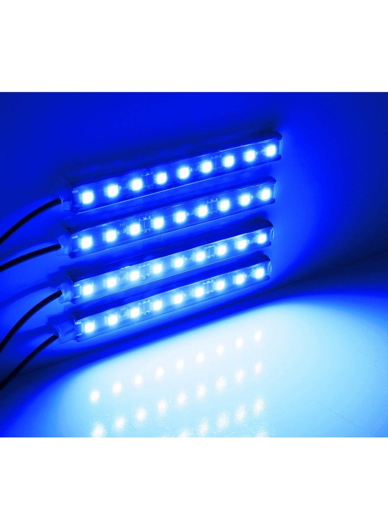 Car LED Strip Light, CAR 4pcs 36 LED Car Interior Lights Under Dash Lighting Waterproof Kit,Atmosphere Neon Lights Strip for Car,DC 12V - Image 2