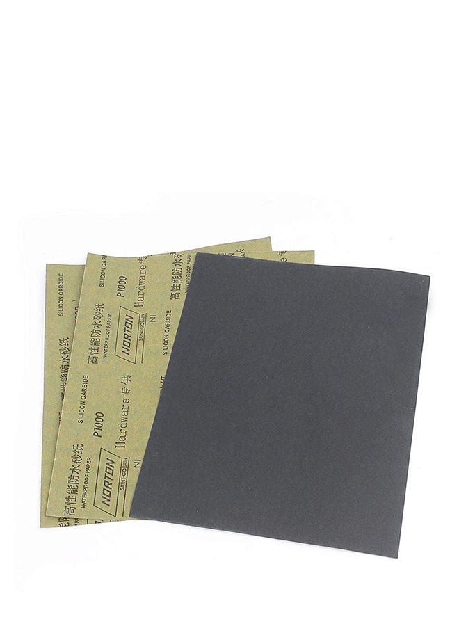 Aexit Manual Abrasives Silicon Waterproof Sandpaper Sheet (3 Pieces, P1000) 