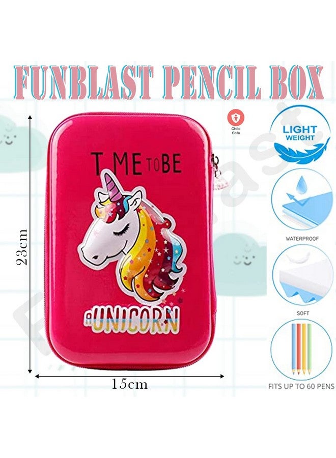 FunBlast Pencil Pouches for Girls Stylish, Unicorn Pouch for Girls, Pencil Case for Girls, Pencil Pouches - Pencil Pouches for Kids, Pencil Box for Girls, Pencil Case for Girls, Unicorn Pencil Pouch for Girls - Image 2