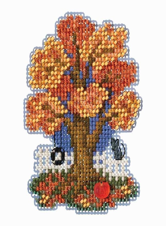 Mill Hill Fall Tree Beaded Counted Cross Stitch Ornament Kit 2018 Autumn Harvest MH181824