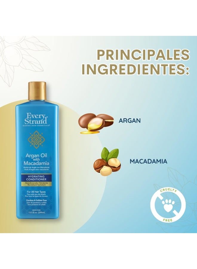 Every Strand Argan Oil With Macadamia Hydrating Conditioner, 13.5 Fl Ounce, 13.5 Ounce - Image 2