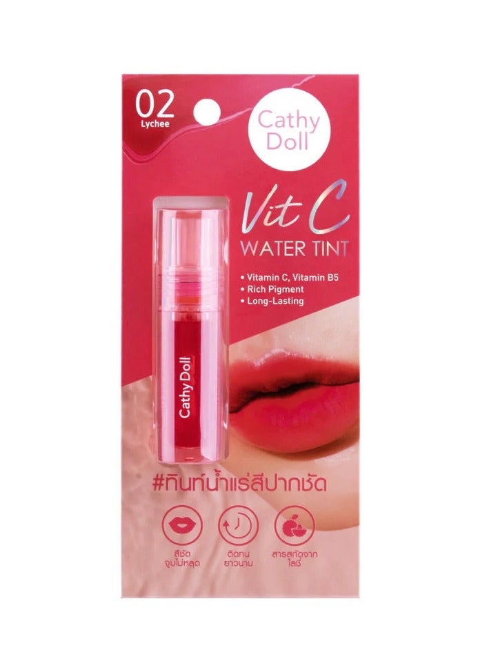 كاثي دول صبغة كاثي دول المائية بفيتامين سي - 02 ليتشي | صبغة شفاه بفيتامين سي مع ماء جيجو وزهرة الكاميليا | لون يدوم طويلاً - Image 1