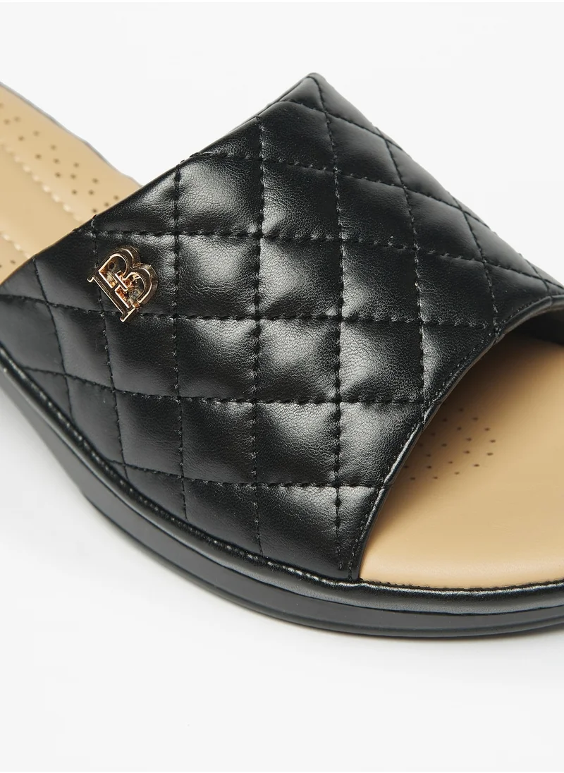 فلورا بيلا Quilted Slip-On Slide Sandals with Block Heels