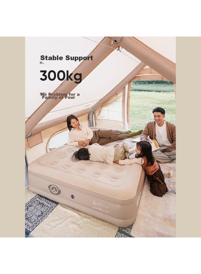 Primitive Man Yuanren Camping Automatic Inflatable Mattress, Outdoor Camping Tent Air Pad, Double Sleeping Mat, Inflatable Bed For Floor Sleeping, Khaki - Image 3