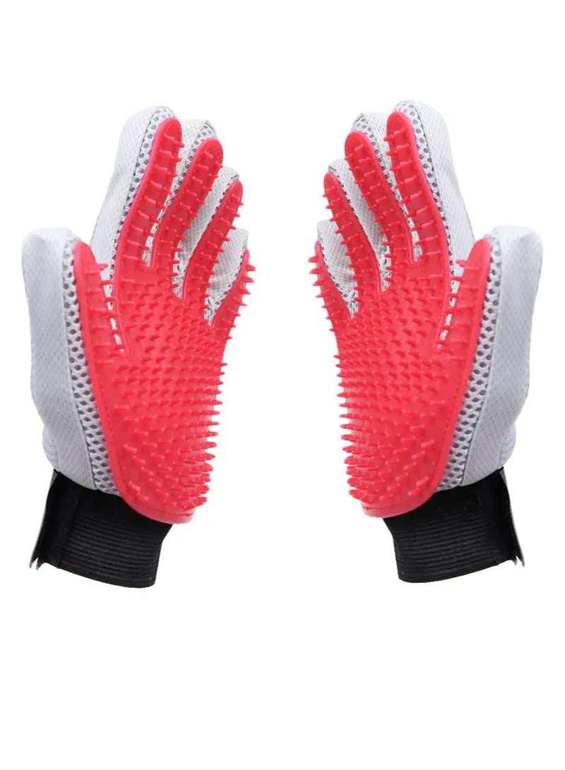 Pet Grooming Gloves - Effective Hair Remover and Massage Mitt for Cats, Dogs, Rabbits, and Horses; Ideal Deshedding Brush for Long or Short Fur Bathing. - Image 1