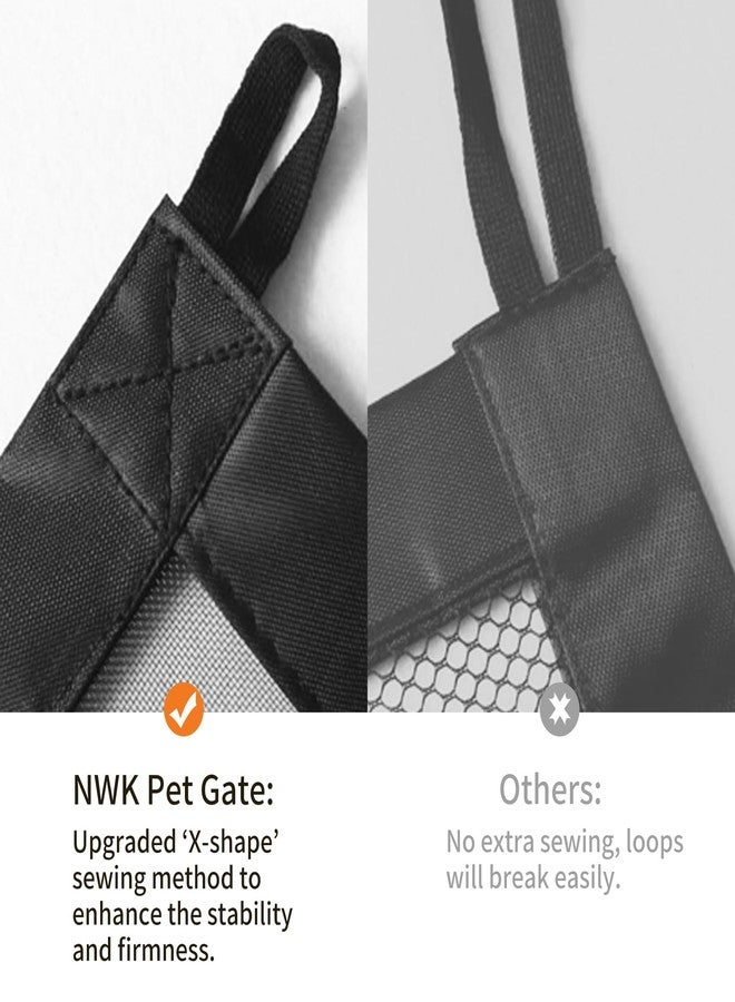NWK Magic Dog Gate for Stairs Pet Gate for The House Providing a Safe Enclosure for Pets to Play and Rest, 6 Hooks Design (50'' X 30'') - Image 4
