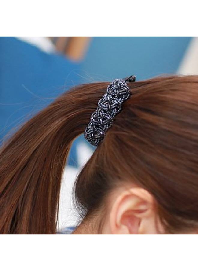 Meilliwish - Noble Beautiful Lady Banana Hair Clip Ponytail Holder(H36)(Darkblue) - Image 1